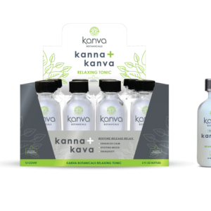 display case of Kanva Kanna Kava Relaxing Tonic