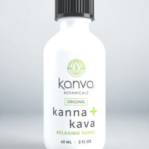front of bottle of Kanva Kanna Kava Relaxing Tonic