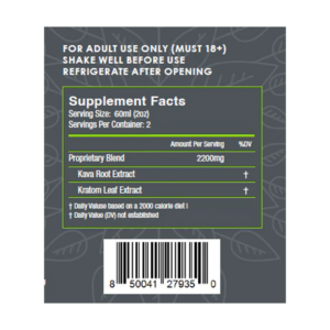 supplement facts for Kanva Focus and Flow Exclusive Deal