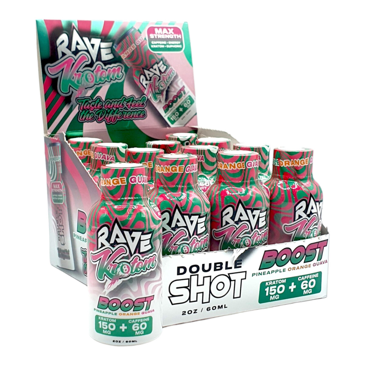 Rave Kratom + Caffeine Boost Shot – 15ml