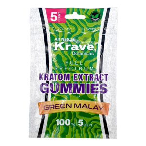 Krave Green Malay Kratom Gummies – 5ct