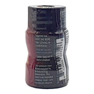 side of bottle of Krave Jule Kratom Extract Shot Original 100mg 10mL (var 2)