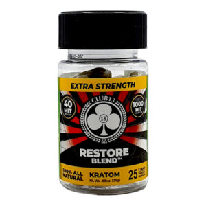 Club 13 Restore Extra Strength Kratom Capsules