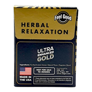 back of bottle of Ultra Enhanced Gold Herbal Extract Shot