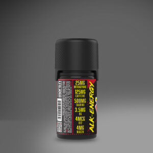 back of bottle of Krabot Alk Energy Pear Kratom Shot 35mg 30mL (var 3)