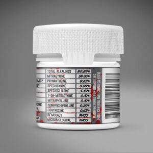 side of container of Krabot Alk-Tab40 Kratom Extract Tablets