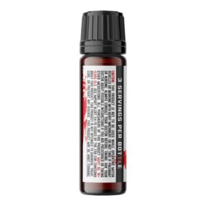 back of bottle of Krabot Bubble Gum Kratom Shot 150mg 15mL