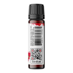 back of bottle of Krabot Sour Watermelon Kratom Shot 150mg 15mL