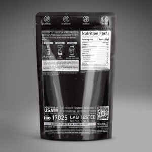 back of bag of Krabot Cherry Ice White Maeng Da Powder 240g