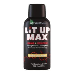 Lit Up Max Pina Colada Kava and Kratom Shot - 60ml
