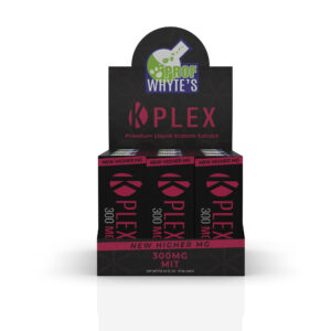 front of display case of Prof Whytes K Plex Kratom Shot 300mg 15mL