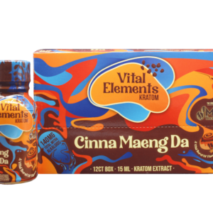 display case of Vital Elements Cinna Maeng Da Shot 46mg 15mL