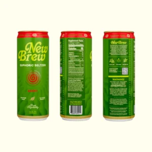 all angles of can of New Brew Berry Euphoric Seltzer