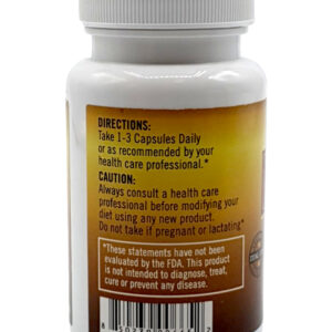 side of bottle of Nine Mile Botanicals Blue Lotus Capsules