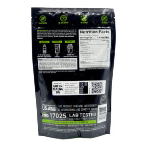 back of bag of Krabot BombPopsicle Green MaengDa Powder 240g