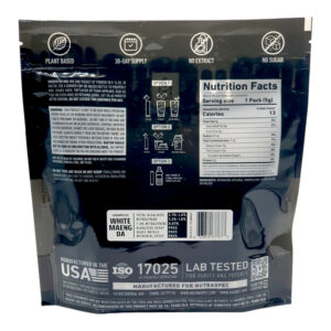 back of bag of Krabot Cherry Ice White Maeng Da Stick