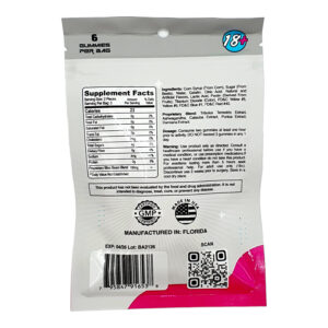 back of bag of Boner Bears Female Enhancement Gummies