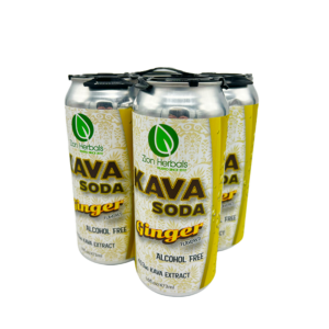 four bottle of Zion Herbals Kava Soda Ginger