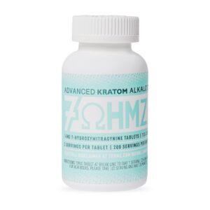 front of bottle of 7OHMZ Kratom Tablets (var 1)