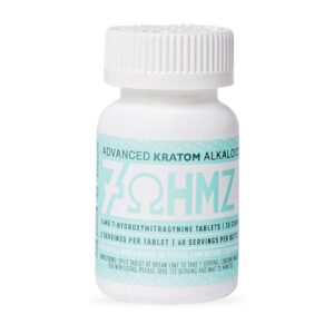 front of bottle of 7OHMZ Kratom Tablets