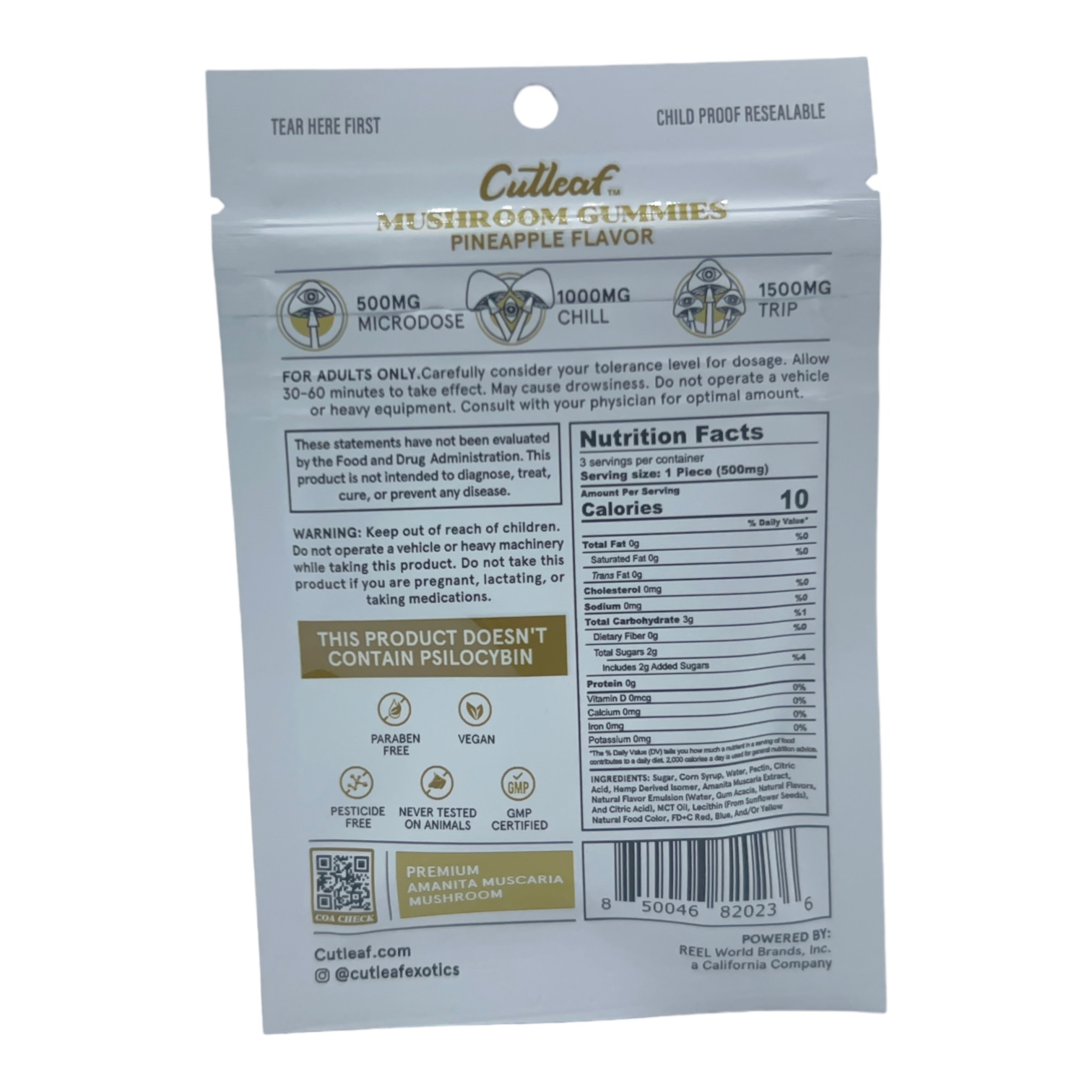 Mushroom Gummies Pineapple Flavor