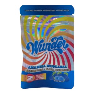 Wunder Kava Mushroom Gummies Blue Razz