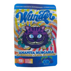 Wunder Kava Mushroom Gummies Blue Razz