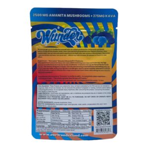 Wunder Kava Mushroom Gummies Blue Razz