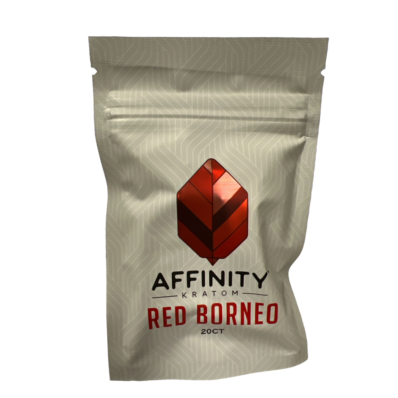 front of package of Affinity Kratom Red Borneo- 20CT (SAMPLE PRODUCT)