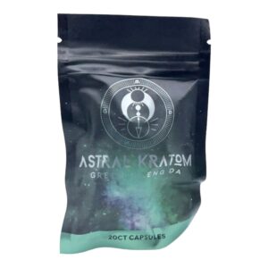 front of package of Astral Kratom Green Maeng Da - 20CT (FREE SAMPLE)