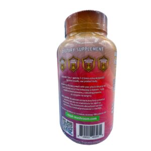 back of bottle of Royal Mushroom Brain Health Mushroom Mix Pineapple