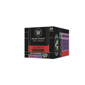 box of Honeyroot Trainwreck Kratom Shot 210mg MIT 10mL