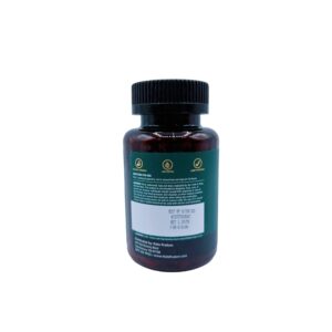 side of bottle of Kats Botanical Green Bali Kratom Capsules