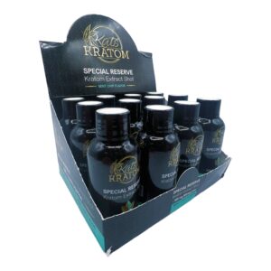 display box of Kats Kratom Special Reserve Kratom Extract Shot Mocha 105mg 60mL (var 1)