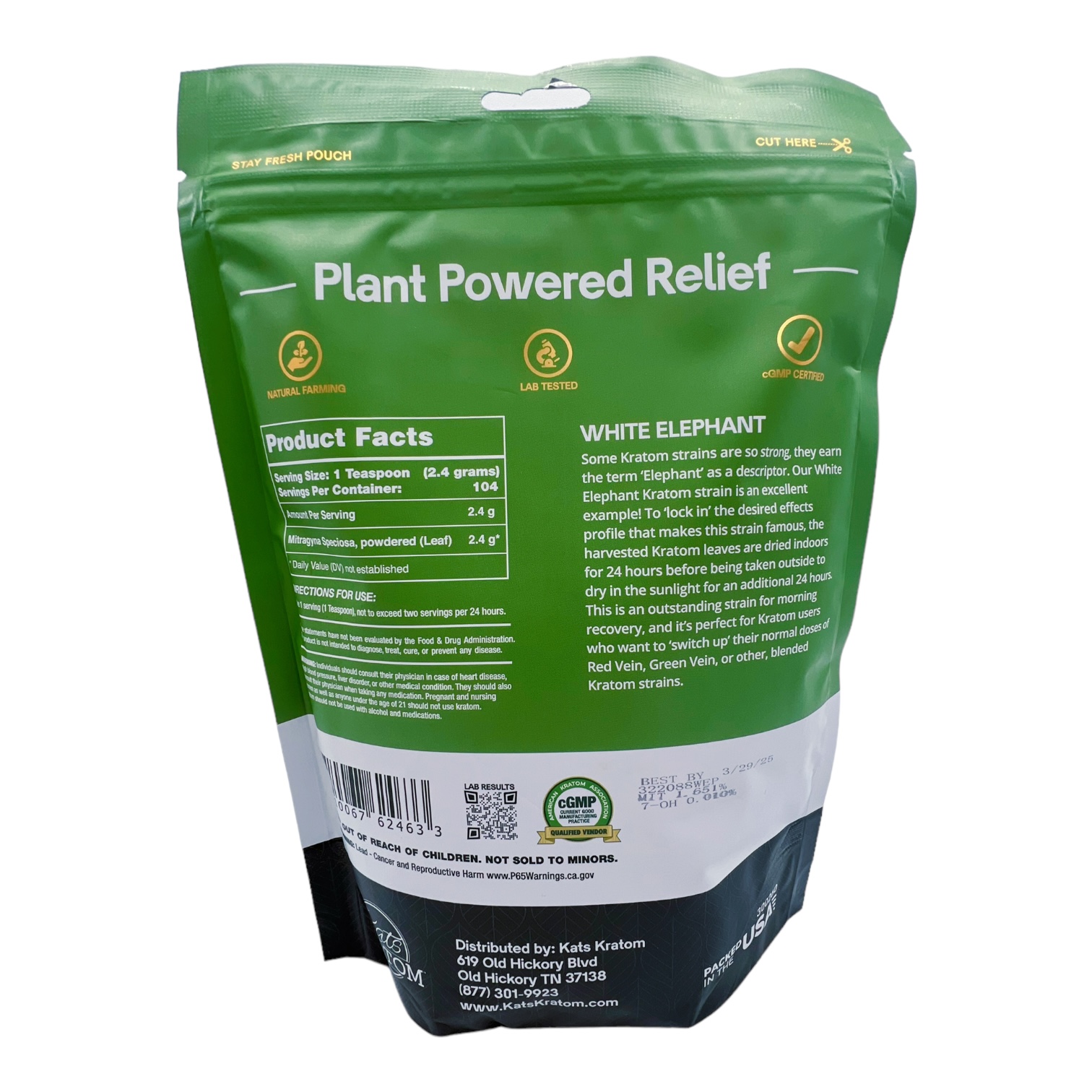 Kats Kratom White Horn Kratom Powder