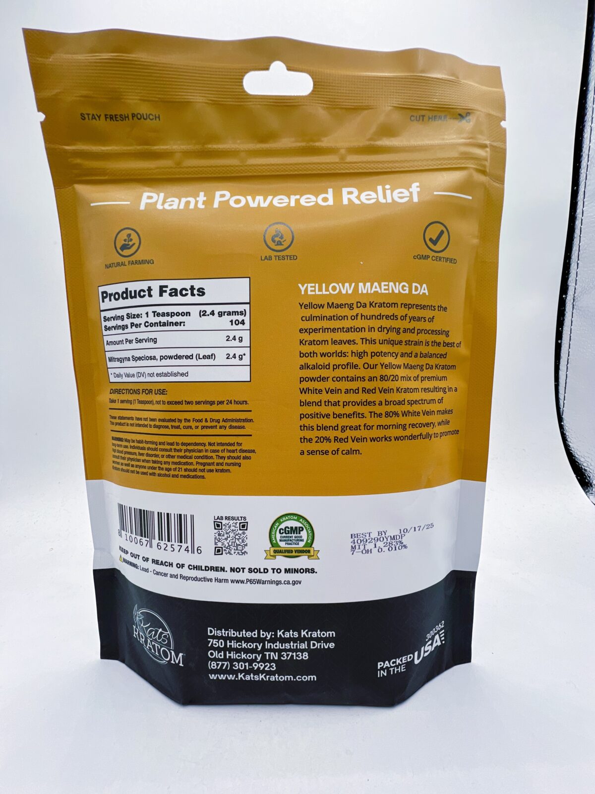 Kats Kratom Yellow Maeng Da Kratom Powder