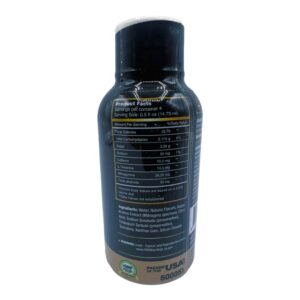 back of bottle of Kats Kratom Special Reserve Kratom Extract Shot Mocha 105mg 60mL