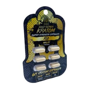 front of package of Modus Kratom Gold FLO - Malay Caps (var 1)