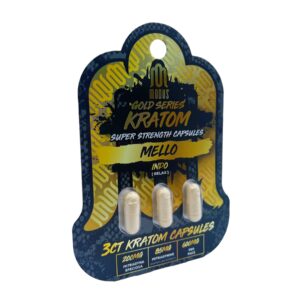 front of package ofModus Kratom Gold MELLO - Indo Caps (var 1)
