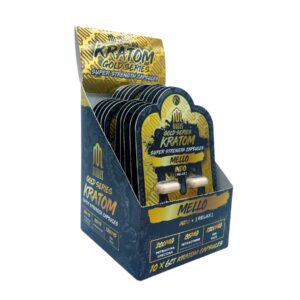 display box of Modus Kratom Gold MELLO - Indo Caps