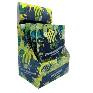 front of display box of Modus Voodoo Mushroom Green Potion 6CT 3000MG
