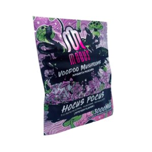 front of bag of Modus Voodoo Mushrooms Hocus Pocus 6CT 3000MG