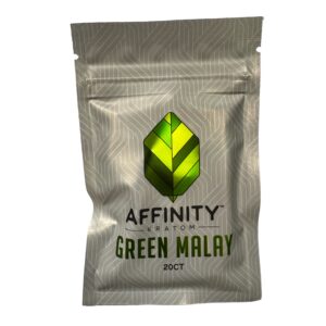 front of package of Affinity Kratom Green Malay- 20CT (SAMPLE PRODUCT)