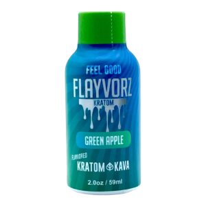 Flayvorz Kratom Kava Green Apple Shot
