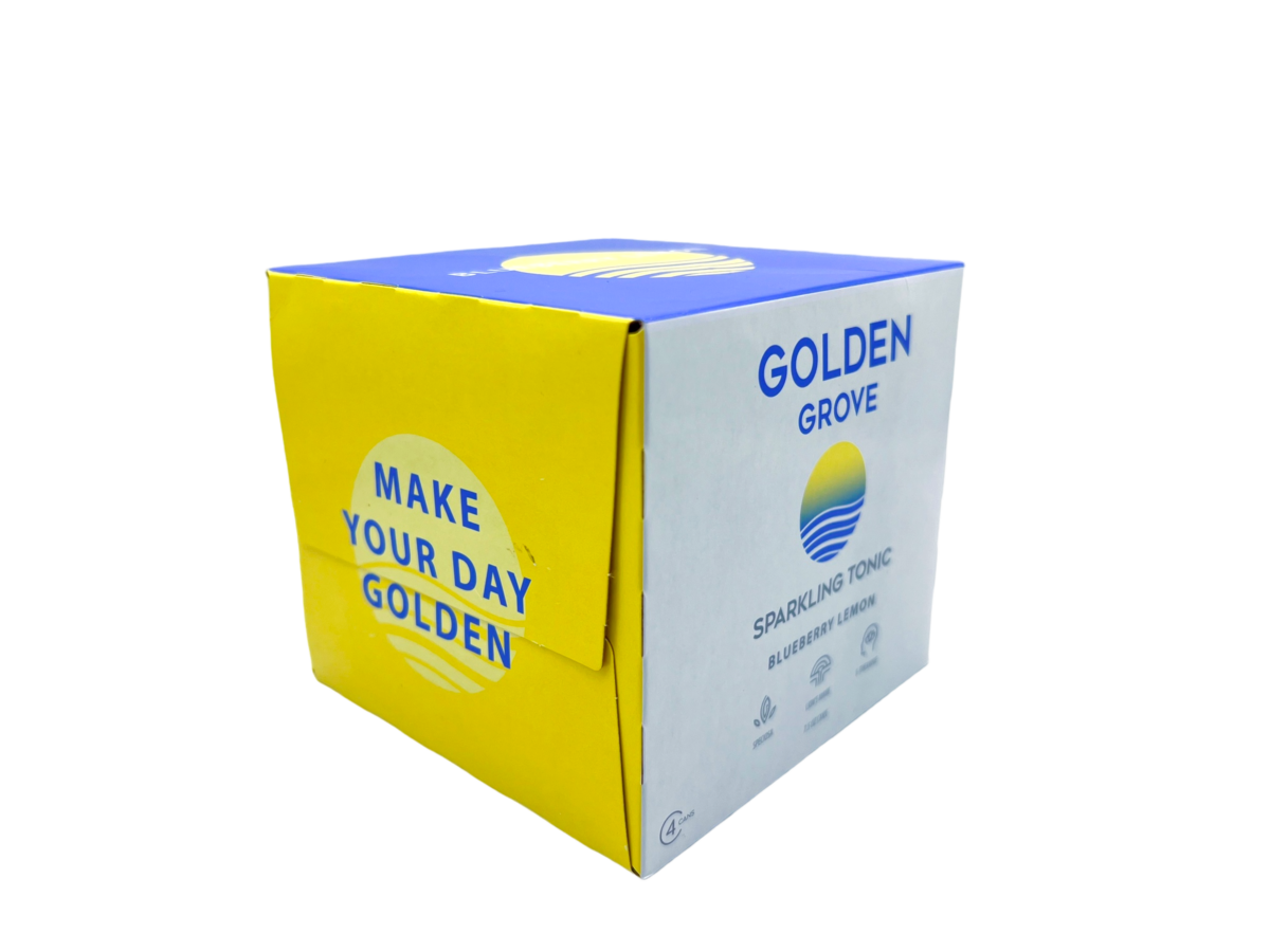 display box of Golden Grove Kratom Tonic Blueberry Lemon