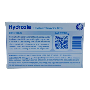 Hydroxie 15mg 7-OH chewable kratom tablets – premium fast-acting kratom extract tablets for convenience and potency
