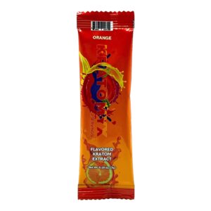front of packet of Kratomyx Orange Kratom Extract Powder