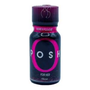 front of bottle of Posh O Juicy Strawberry Shooters for Her - 10mL (var 1)