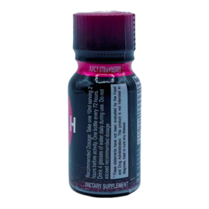 side of bottle of Posh O Juicy Strawberry Shooters for Her - 10mL