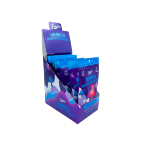box of Purple Mushroom Gummies Blue Razz
